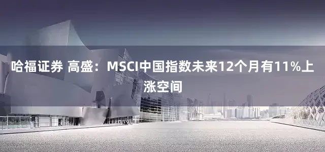 哈福证券 高盛：MSCI中国指数未来12个月有11%上涨空间